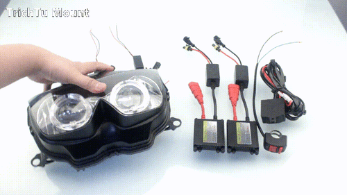 Conjunto de faros delanteros con ojo de ángel para Kawasaki Ninja 250R Ex250 2008-12 - Imagen 4 de 24