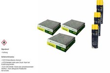 3x MANN FILTER Innenraumfilter MANNOL Klimareiniger für Fiat 500 1.2 0.9 1.4