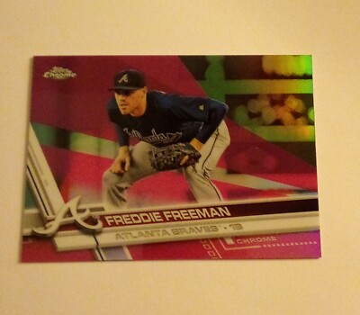 2017 Topps Chrome Pink Refractor SP Freddie Freeman Braves Los Angeles Dodgers