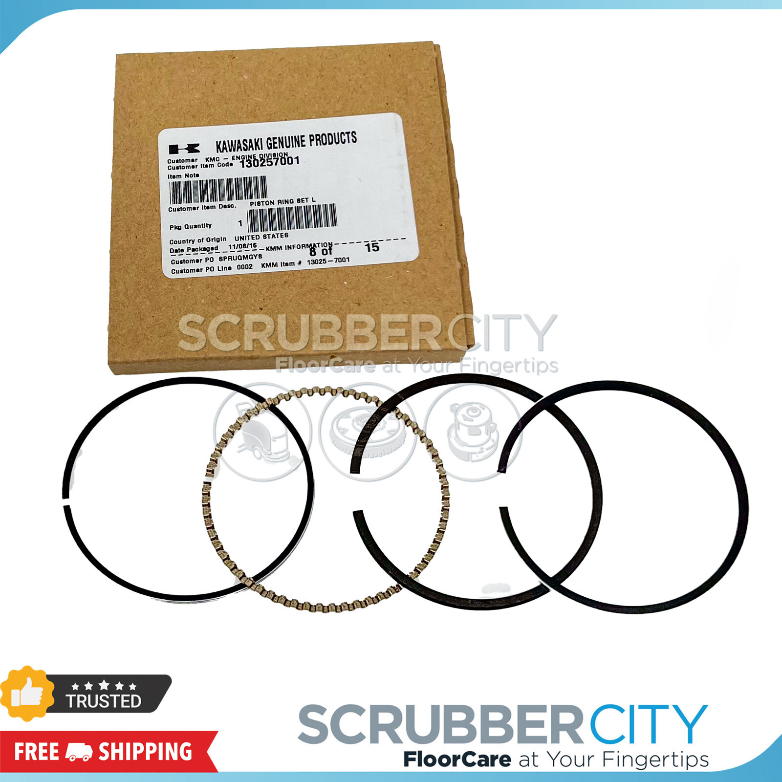 SET ANELLI PISTONI ET ENGINETEAM R1009925 per VW GOLF 5 1K1 PASSAT B6