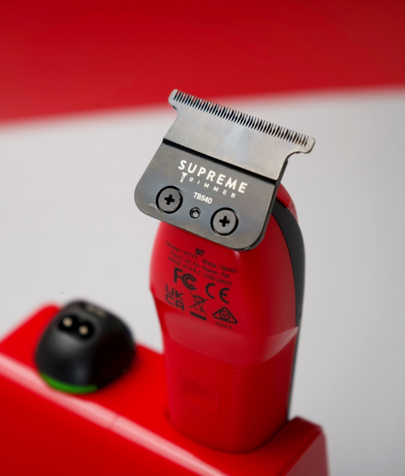 Supreme Trimmer RECHARGE Trimmer ST777 | 7500 RPM w/ Detachable Battery | Red