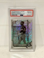 PSA 10 SAMUEL ZAVALA 2022 Bowman Chrome BLACK/WHITE DIAMOND Refractor GEM MINT B