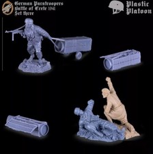 Plastic Platoon German Paratroopers Battlle of Crete 1941 Scale 1:32 RARE