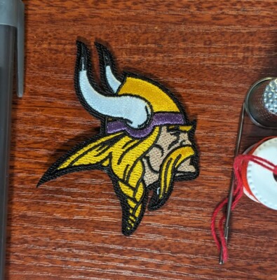 Minnesota Vikings Patch Head Logo NFL Football  Embroidered Iron On 2.75x2.25''