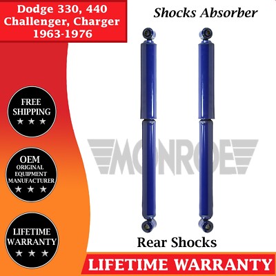 MONROE OEM Rear Shocks For 1963-1976 Dodge 330, 440, Challenger, Charger