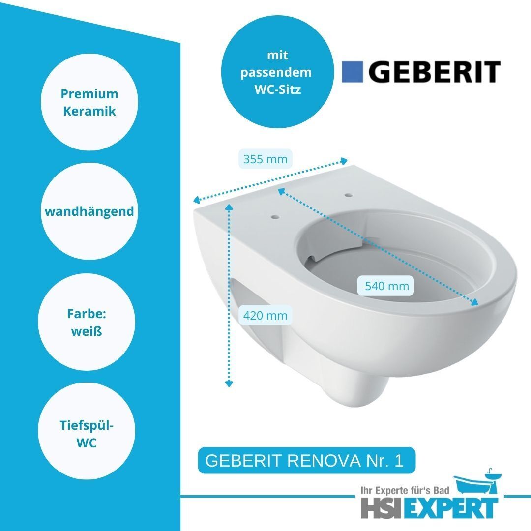 Auswahl Marken Hänge WCs Geberit Grohe Villeroy Boch mit Beschichtung WC-Sitz