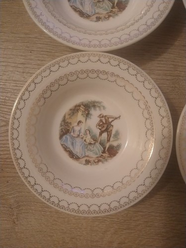 Set Of 4 American Limoges Serenade Dessert Bowls 22K Gold Sheffield USA - Picture 2 of 8