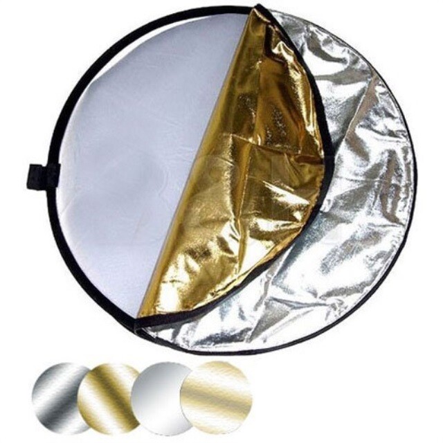 12 Silver White Impact Collapsible Circular Reflector Disc Camera
