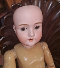 Antique Bisque Doll Germany 27" Open Close Eyes