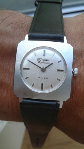 Duward DIPLOMATIC C2-671 HAND-WINDING VINTAGE 70´s NOS SWISS WATCH MONTRE UHR - 第 1/12 張圖片