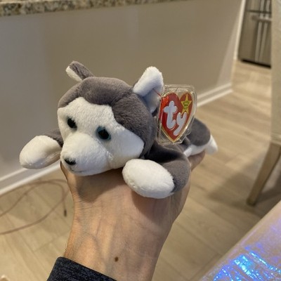 Vintage Ty Beanie Baby Nanook - MWMT (Dog Husky 1996), Retired