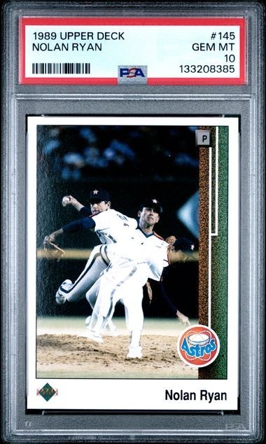 PSA GEM MT 10 💎 1989 UPPER DECK #145 NOLAN RYAN HOF EXPRESS low pop NEW SLAB