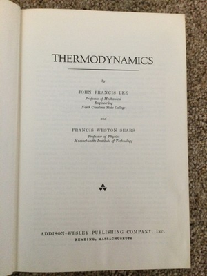 #ad #ad Thermodynamics John Francis Lee 1956 2nd Printing DJ Not Original $15.00