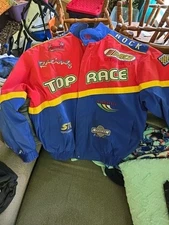 Third Rock Nascar Jacket Men XL Vtg Racing Motor Sport Red Lining Pockets