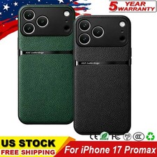 Leather Magnetic Shockproof Phone Case For iPhone 17 16 15 14 13 12 Pro Max Plus