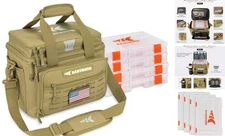  Karryall Fishing Tackle Bags with 4 * 3600 Tackle Medium - 4*3600 Trays Khaki