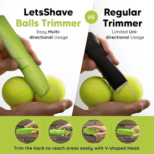 LetsShave Manscape Body Hair Portable Trimmer for Men, Pubic Wet/Dry Body Shaver