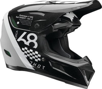 Thor Reflex Sport Riot MIPS Helmet Black White Large Fiberglass 0110-8778