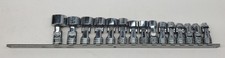 Snap On 15pcs FSUM Swivel 6 Point 3/8 Drive Metric Socket Set 7mm to 24mm