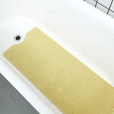 Bath Tub Shower Mat 40 x 16 Inch Non-Slip Soft PVC Loofah Mats for Bathroom (...