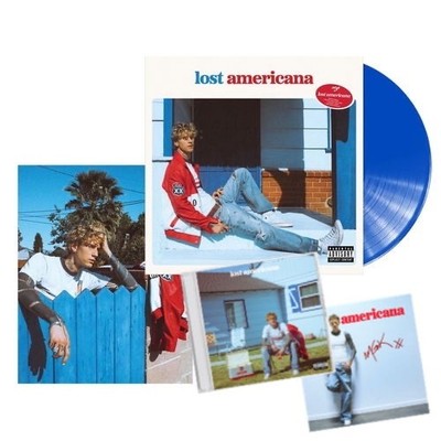 MACHINE GUN KELLY mgk SIGNED Lost Americana Bundle Autogramm Blue Vinyl LP + CD