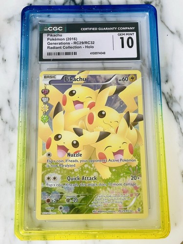 Pikachu graded CGC 10 for sale on eBay