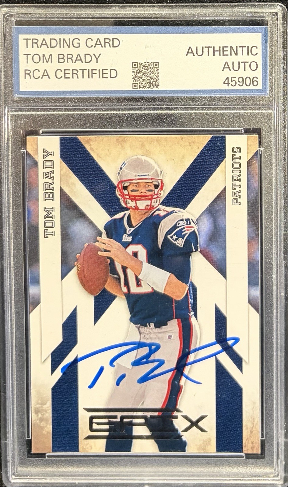 2010 Epix Tom Brady #58 Authentic Graded Auto