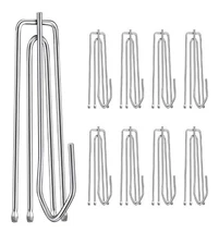 Stainless Steel Curtain Pleater Tape Hooks Traverse Pleater 4 Prong Curtain Hook