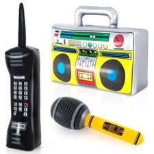 Inflatable Phone,Inflatable Radio Boombox Microphone,80s 90s Party Decoration...