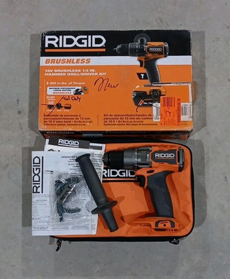 #ad #ad Ridgid R86115K 18V Brushless 1 2quot;in Hammer Drill Driver Kit Tool Only NEW OB $99.99