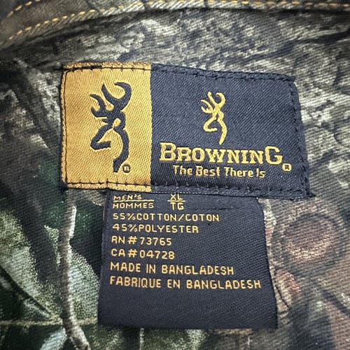 Browning Shirt Mens Extra Large Green Camouflage Odorsmart Break Up Infinity - Picture 14 of 23
