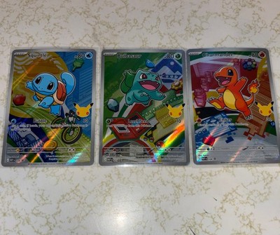 2026 Pokemon 30th First Partner Promos Set Charmander, Squirtle
