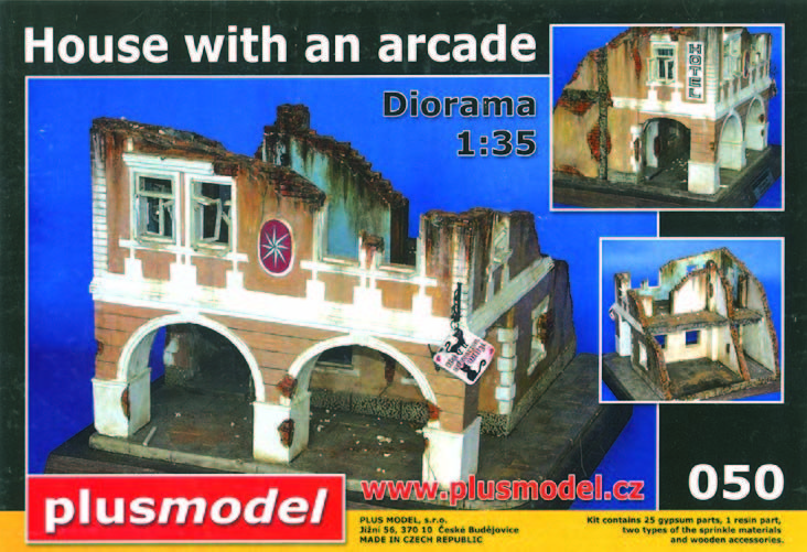 Plus Model 50 - 1:35 Ceramic Parts House with Passage WW II