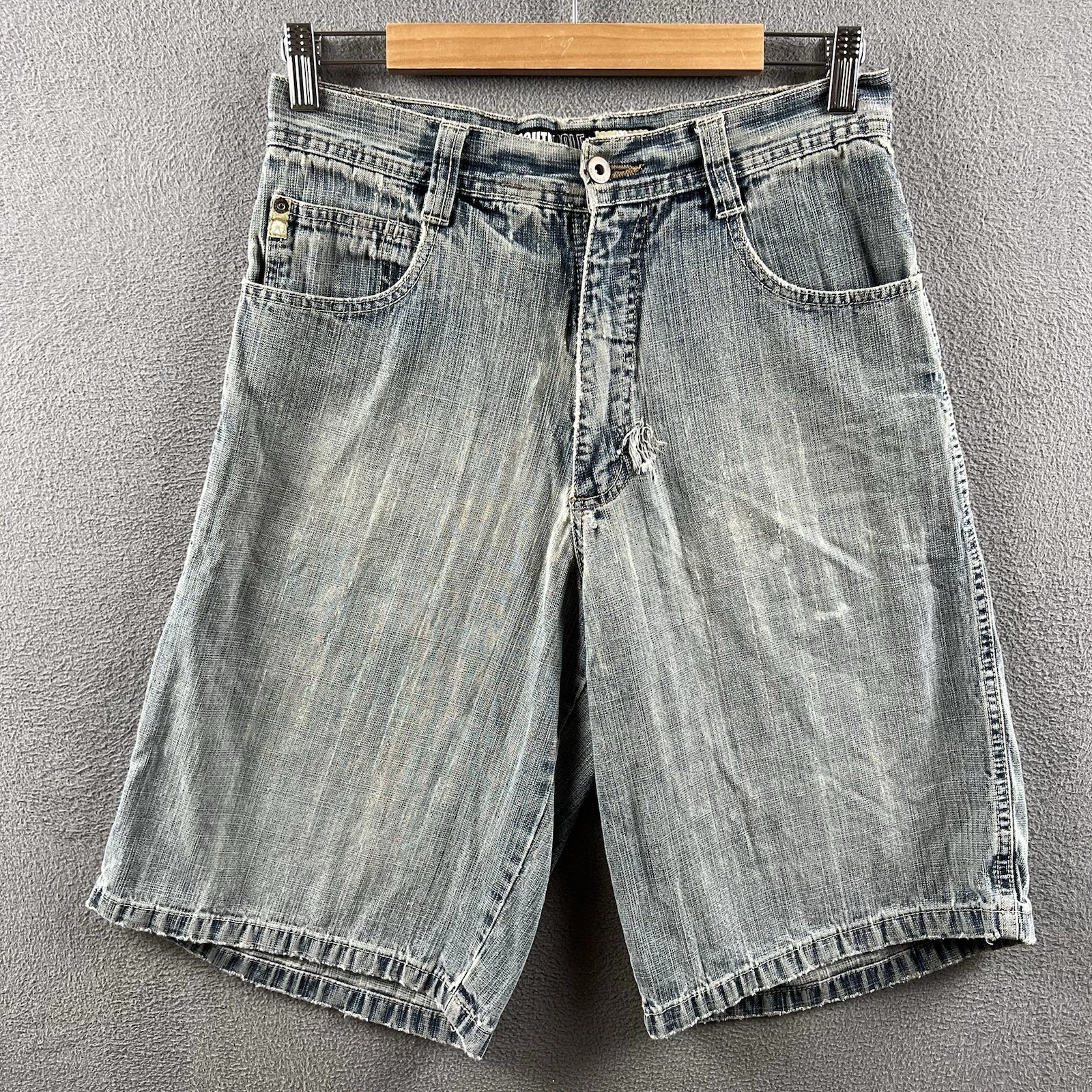 Vintage Southpole Shorts Mens 29 Blue Y2K Hip Hop Baggy Denim Jorts Jean Shorts