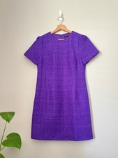 Ann Taylor Purple Tweed Mini Sheath Dress
