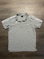 Adidas Manchester United Camisa Para Hombre Talla M Gris Manga Corta Polo Jersey Uniforme