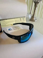 Costa Del Mar DIEGO Matte Black Frame/Blue Mirrored Polarized Lenses "580P"