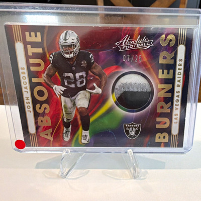 Panini 2021 Absolute Josh Jacobs Raiders Burners Patch 07/25 AB6