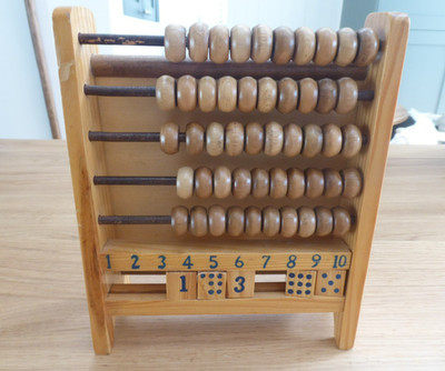 Vintage Holzspielzeug Abakus Lernwerkzeug