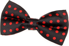 Classic Polka Dots Woven Microfiber Pre-tied Bow Tie 5" 