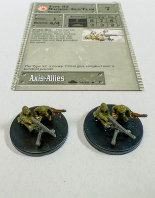 1x Type 92 Machine Gun Team 58/60 1939-1945 Axis & Allies Miniatures