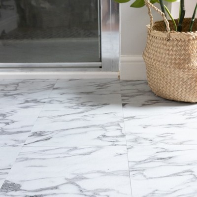 d-c-fix Marmor grau 30,48 cm x 30,48 cm selbstklebende Vinylbodenfliesen