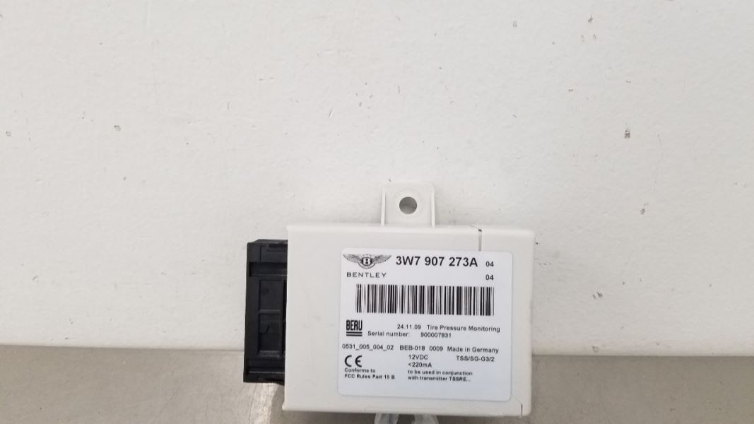 10 BENTLEY CONTINENTAL GT TIRE PRESSURE MONITOR TPMS CONTROL MODULE 3W7907273A