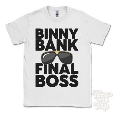 T-SHIRT BINNY BANK FINAL BOSS lustig Weihnachtsgeschenk Montrose Angus Schottland Ibiza