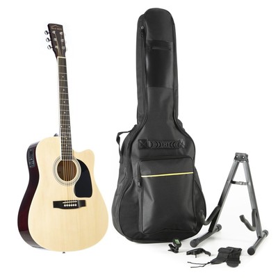 Red Hill D-1-CE NT Westerngitarre Set - beginner set acoustic guitar-Set