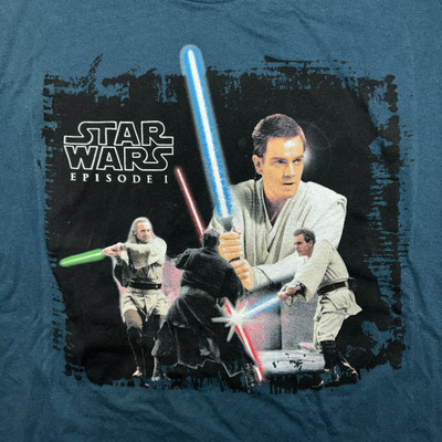 Vintage Star Wars Episode 1 Shirt Size XL The Force 90s Single