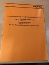 Agria 4800 Hack und Fräse Traktor Anbau Ersatzteilliste Betriebsanleitung K73