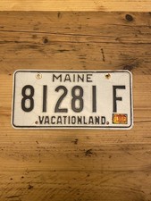 Vintage Maine Vacationland US Car License Plate 81281 F