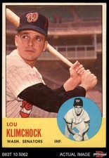 1963 Topps #542 Lou Klimchock Senators 5 - EX