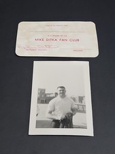 MIKE DITKA EXTREMELY RARE 1960,S FAN CLUB AUTOGRAPHED CARD AND PHOTO BEARS